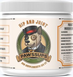 Pawssups Hip & Joint Support Chew Supplement for Dogs, 120 count jar