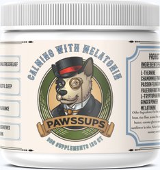 Pawssups Calming with Melatonin Chew Supplement for Dogs, 120 count jar slide 1 of 9