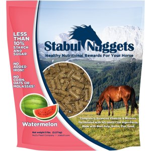 Stabul Nuggets Molasses-Free Watermelon Horse Treats, 5-lb bag
