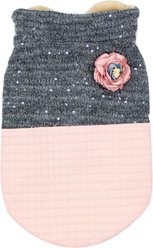 Parisian Pet Fancy Flower Quilted Jacket Floral Coat for Dogs & Cats, Pink, Small slide 1 of 5