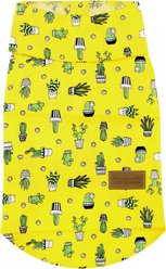 Parisian Pet Cactus Camp Shirt Cactus Print Cotton Dog Tee, Green, Medium