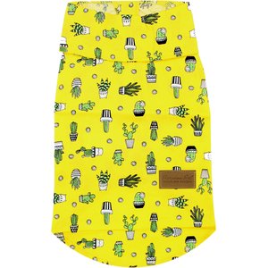 Parisian Pet Cactus Camp Shirt Cactus Print Cotton Dog Tee, Green, X-Large
