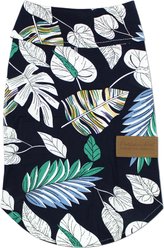 Parisian Pet Palm Leaves Camp Shirt Tropical Cotton Dog & Cat Tee, Small