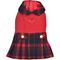 Show in main carousel: Parisian Pet Scottish Pleated Dress Plaid Dog Skirt Outfit, Red & Blue, Large slide 1 of 5