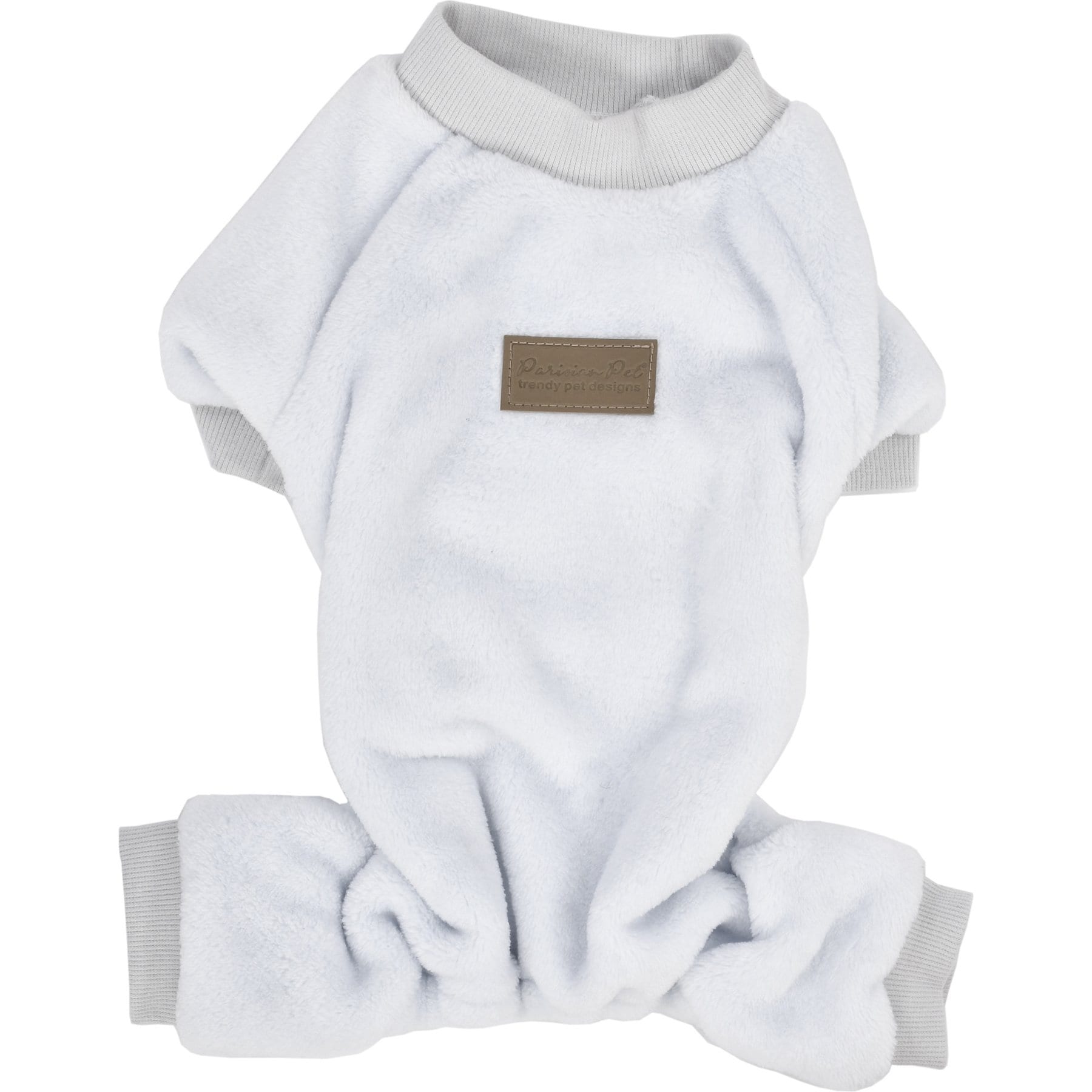 Parisian Pet Velour Pajama Cloud Ultra-Soft Cozy Dog Sleepwear, Gray, Medium