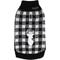 Show in main carousel: Parisian Pet Buffalo Checkered Sweater Cozy Knit with Deer Motif for Dogs & Cats, Small slide 1 of 5