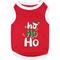 Show in main carousel: Parisian Pet Ho Ho Ho Embroidered Holiday Festive Dog T-Shirt, Red, Medium slide 1 of 5
