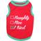 Show in main carousel: Parisian Pet Naughty or Nice Embroidered Christmas Dog & Cat Tee, Red, XX-Small slide 1 of 6