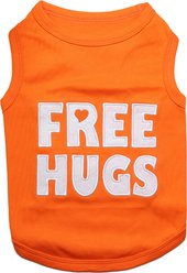 Parisian Pet Free Hugs Embroidered Cotton Dog T-Shirt, Cream & Pink, X-Large