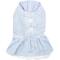 Show in main carousel: Parisian Pet Gingham Countryside Lace Dress Plaid & Lace Dog Outfit, Blue, XX-Large slide 1 of 5