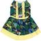 Show in main carousel: Parisian Pet Amazonia Tropical Leaf Print Dress Bright & Breezy Dog Outfit, Large slide 1 of 5