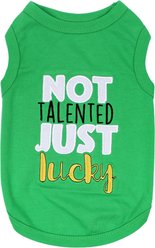 Parisian Pet Not Talented Just Lucky Embroidered Dog & Cat T-Shirt, XXX-Large