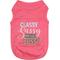 Show in main carousel: Parisian Pet Classy, Sassy & a Bit Bossy Embroidered Dog T-Shirt, Pink, XXX-Large slide 1 of 5