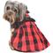 Show in main carousel: Parisian Pet Buffalo Checkered Taffeta Dress Plaid & Bow Dog Gown, Red & Black, X-Large slide 1 of 5