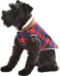 Parisian Pet Scottish Jacket Plaid Formal Coat for Dogs & Cats, Red & Blue, Large