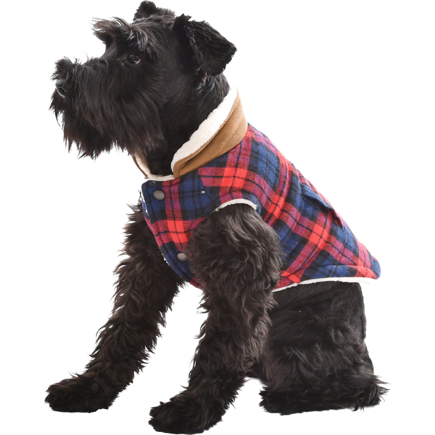 Parisian Pet Scottish Jacket Plaid Formal Coat for Dogs & Cats, Red & Blue, XX-Large