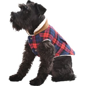 Parisian Pet Scottish Jacket Plaid Formal Coat for Dogs & Cats, Red & Blue, Small