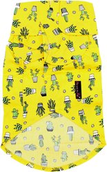 Parisian Pet Cactus Camp Shirt Cactus Print Cotton Dog Tee, Green, Medium slide 2 of 5