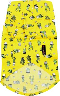 Show full view: Parisian Pet Cactus Camp Shirt Cactus Print Cotton Dog Tee, Green, XXX-Large slide 2 of 5