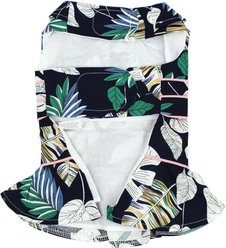Parisian Pet Palm Leaves Dress Tropical Dog Outfit, Navy & Pink, Small slide 2 of 5