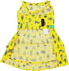 Parisian Pet Cactus Tiered Dress Succulent Print Dog Sundress, Green, Large slide 2 of 5