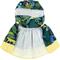 Show in main carousel: Parisian Pet Amazonia Tropical Leaf Print Dress Bright & Breezy Dog Outfit, Large slide 2 of 5