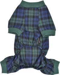 Parisian Pet Scottish Pajama Plaid Flannel Dog Sleepwear, Green & Blue, XXX-Large slide 2 of 5