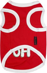 Parisian Pet Ho Ho Ho Embroidered Holiday Festive Dog T-Shirt, Red, Medium slide 2 of 5