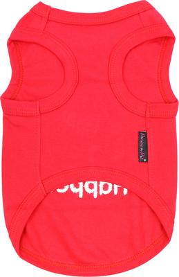 Show full view: Parisian Pet Shed Happens Embroidered Funny Cotton Dog T-Shirt Tee, Red, XXX-Large slide 2 of 5