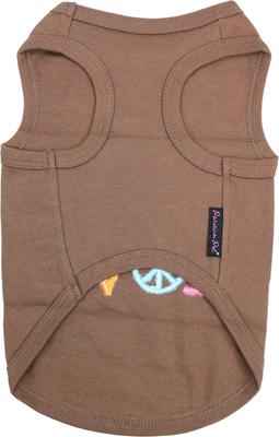 Show full view: Parisian Pet Valentine's Day Peace Love Embroidered Soft Cotton Dog T-Shirt, Large slide 2 of 5