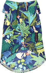 Parisian Pet Amazonia Tropical Camp Shirt Vibrant Leaf Cotton Dog Tee, Green, X-Small slide 2 of 5