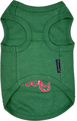 Show full view: Parisian Pet Dear Santa Define Good Embroidered Holiday Dog Tee, Large slide 2 of 5