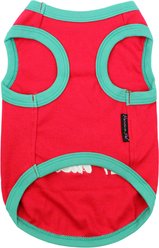 Parisian Pet Naughty or Nice Embroidered Christmas Dog & Cat Tee, Red, Medium slide 2 of 5