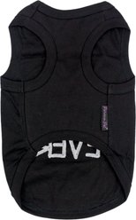 Parisian Pet Best Dog Ever Embroidered Cotton Dog & Cat T-T-Shirt, Black, Medium slide 2 of 5