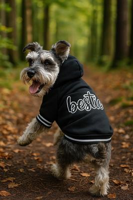 Show full view: Parisian Pet Bestie Embroidered Soft Fleece Pullover Dog Hoodie, Large slide 4 of 6