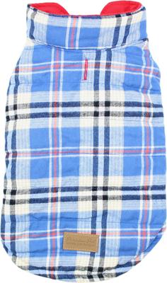 Show full view: Parisian Pet Plaid Reversible Jacket Stylish Dual-Side Dog & Cat Coat, Small slide 3 of 6