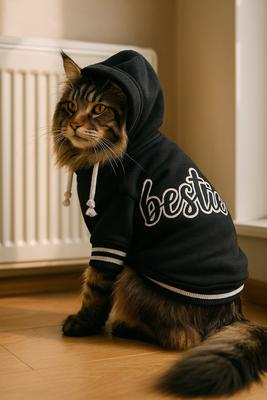 Show full view: Parisian Pet Bestie Embroidered Soft Fleece Pullover Dog Hoodie, Large slide 5 of 6