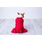 Show in main carousel: Parisian Pet Satin Embellished Dress Elegant Dog Party Outfit, Red, Small slide 4 of 5