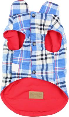 Show full view: Parisian Pet Plaid Reversible Jacket Stylish Dual-Side Dog & Cat Coat, Small slide 4 of 6