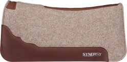 Weaver Equine Synergy Contoured Wool Blend Felt Performance Saddle Pad, Tan, 31-in L x 32-in W, 1-in thick