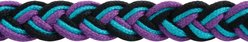 Weaver Equine EcoLuxe Flat Barrel Horse Reins, Black/Turquoise/Purple slide 2 of 9