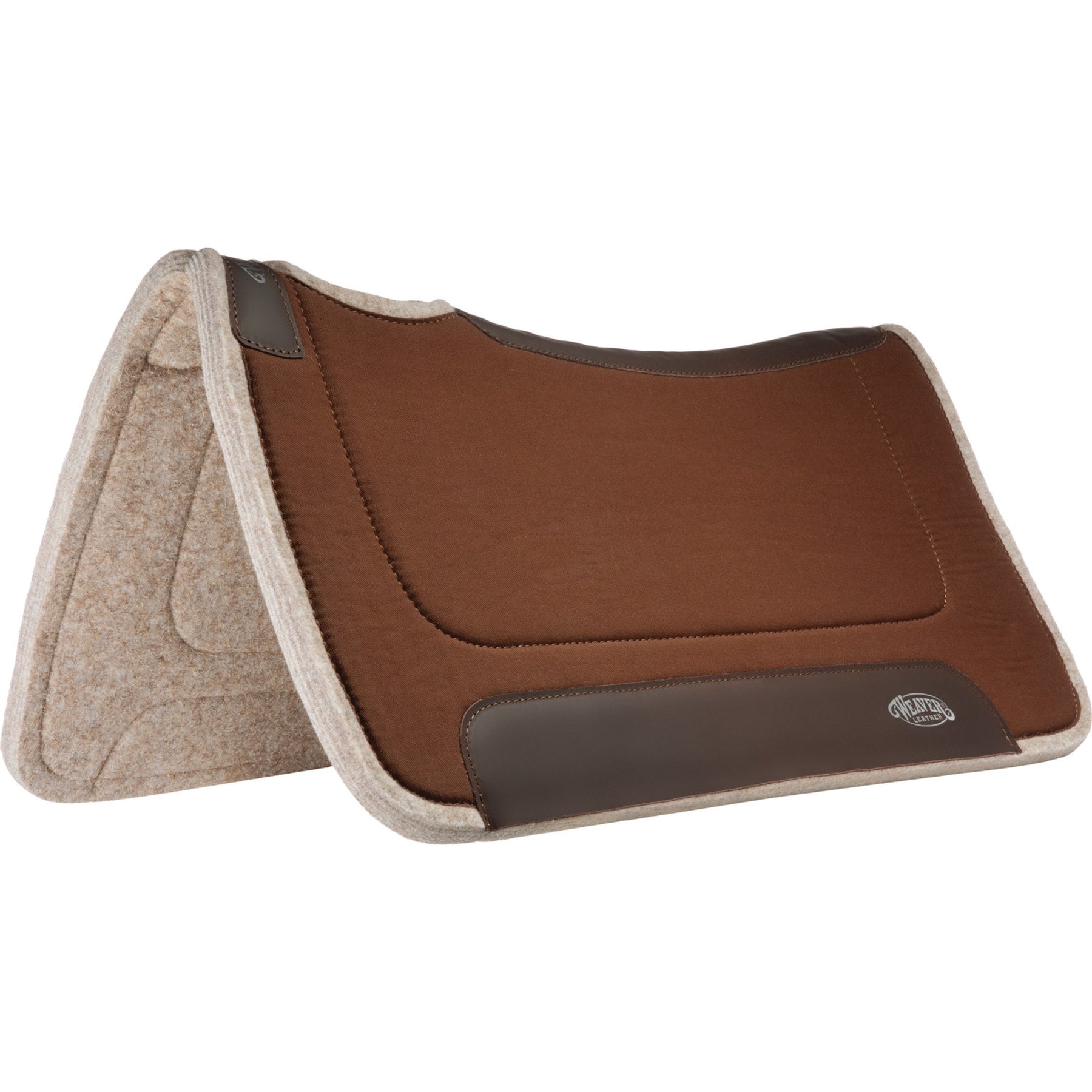 Weaver Equine All Purpose Wool Blend Felt Contoured Saddle Pad, Chocolate