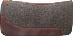 Weaver Equine Premium Contoured 100% Wool Felt Saddle Pad, Gray, 31-in L x 32-in W, 3/4-in thick slide 2 of 3
