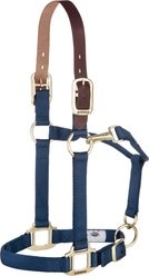 Weaver Equine Breakaway Original Adjustable Chin & Throat Snap Horse Halter, Navy, Large