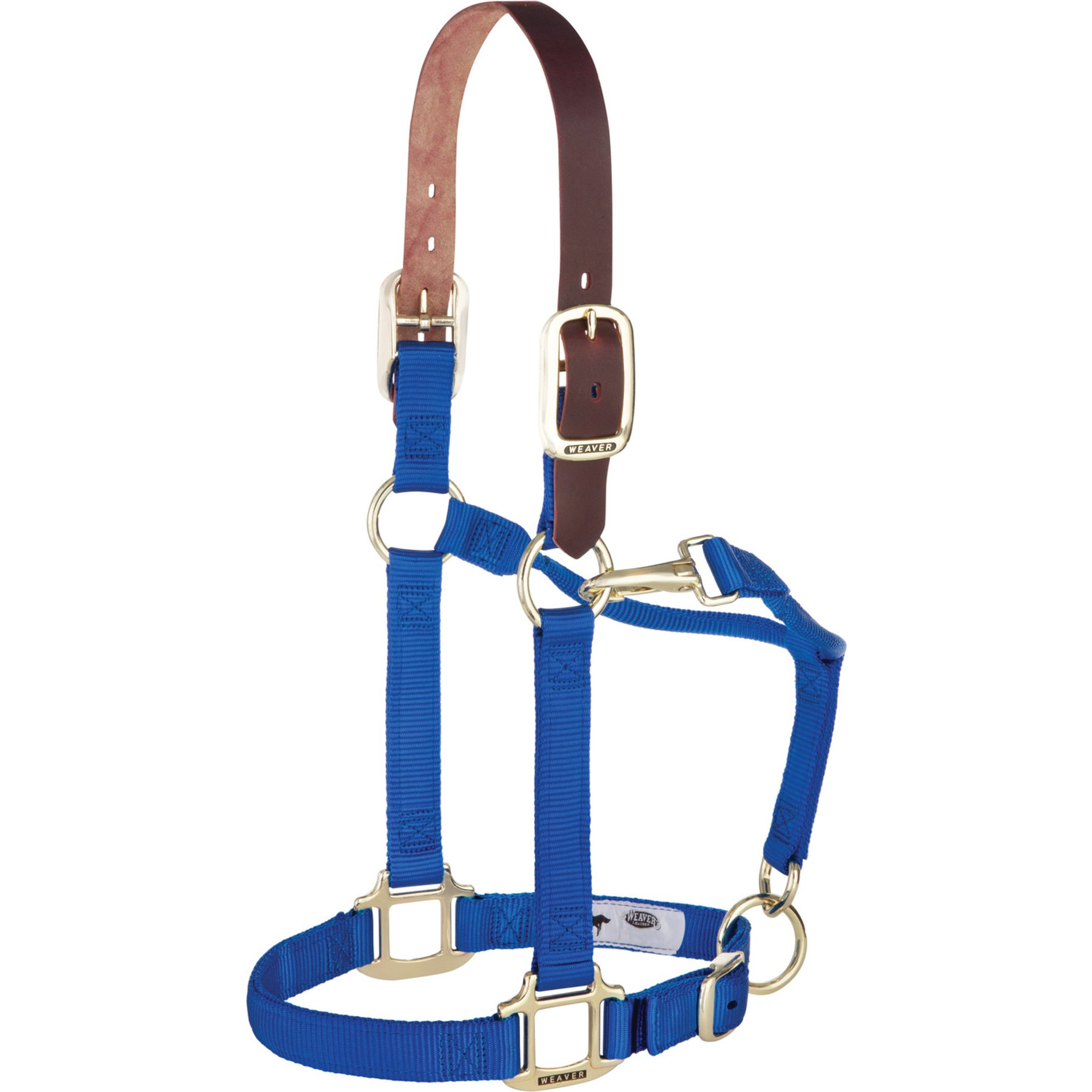 Weaver Equine Breakaway Original Adjustable Chin & Throat Snap Horse Halter, Blue, Small