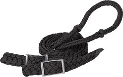 Weaver Equine Braided Nylon Barrel Horse Reins, Black