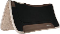 Weaver Equine All Purpose Wool Blend Felt Contoured Saddle Pad, Black