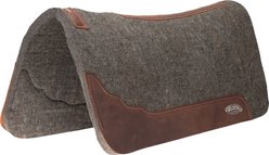 Weaver Equine Premium Contoured 100% Wool Felt Saddle Pad, Gray, 31-in L x 32-in W, 3/4-in thick