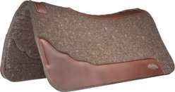 Weaver Equine Premium Contoured 100% Wool Felt Saddle Pad, Gray, 31-in L x 32-in W, 1-in thick
