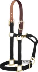 Weaver Equine Breakaway Original Adjustable Chin & Throat Snap Horse Halter, Black, Average